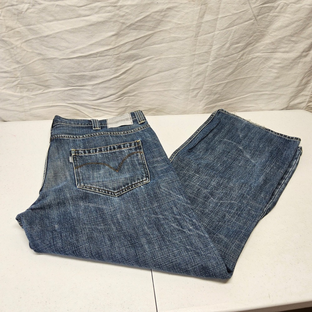 Levi's SilverTab Loose Jeans Mens 40x30 Blue Baggy Vintage Y2K Denim Distressed
